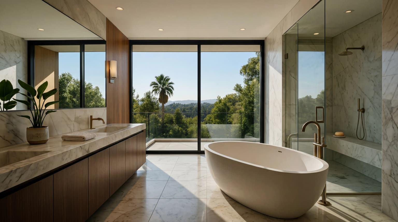 Luxury Modern Bathroom Renovation in Valley Village | Modern Build Home Remodeling